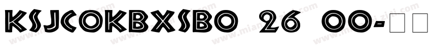 KSJCOKBXSB0 26 00字体转换